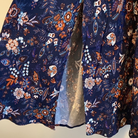 NWT LOFT Shimmer Garden Cowl Neck Midi Slip Dress - Picture 7 of 10